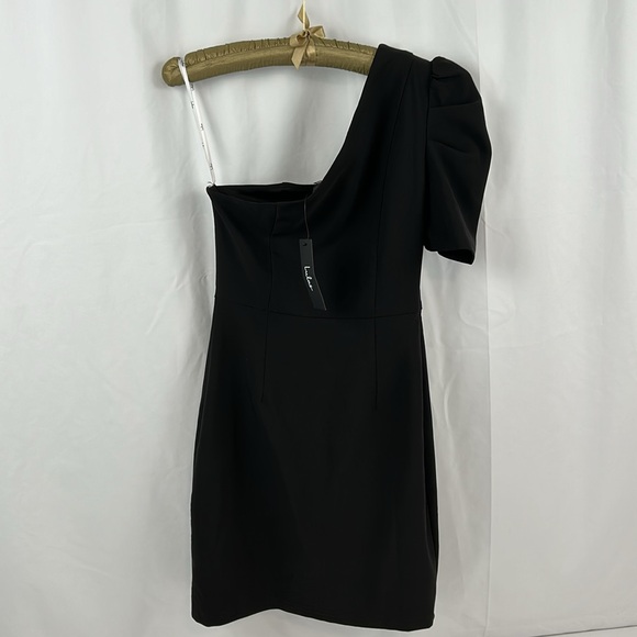 Lulu’s NWT Stay Gorgeous One-Shoulder Puff
Sleeve Mini Dress in Black size Small - Picture 5 of 12
